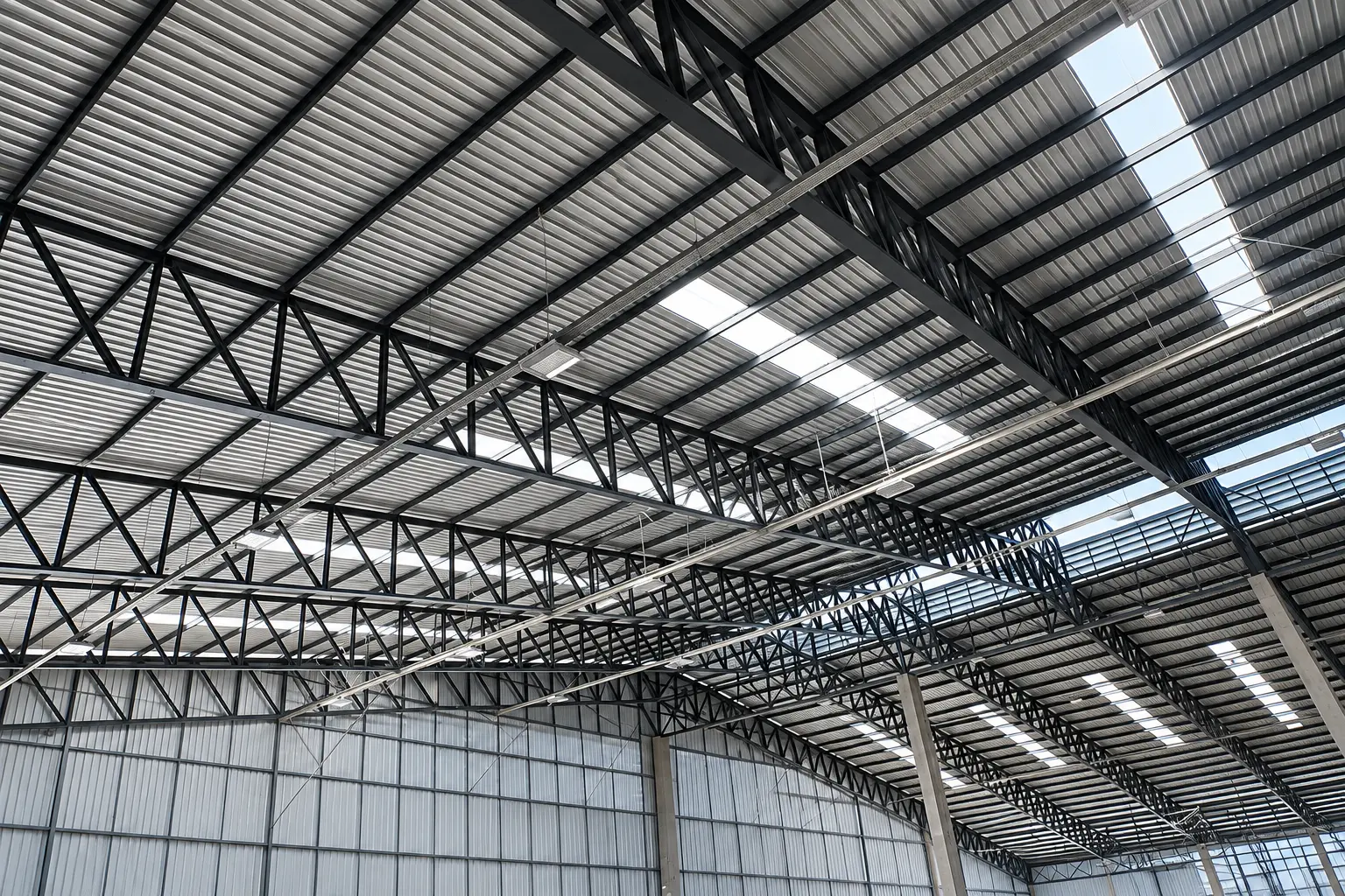 Estructura metálica fabricada en taller para su montaje en obra